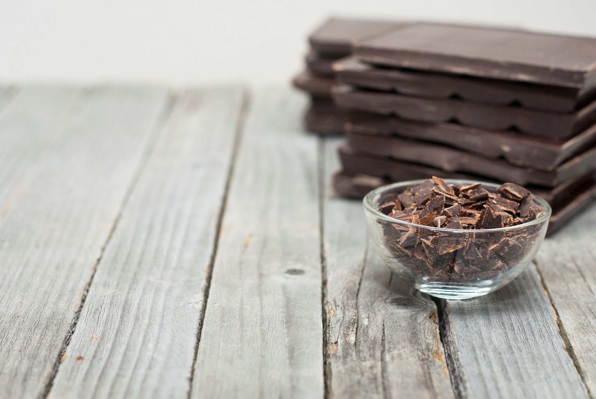 Cocoa made into chocolate
